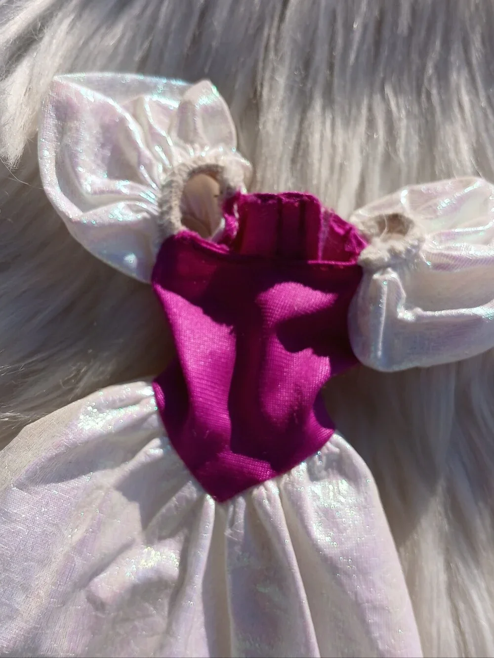 Vintage Barbie Clothing 80s Iridescent Purple Dress 90s Secret Hearts Ken Jacket